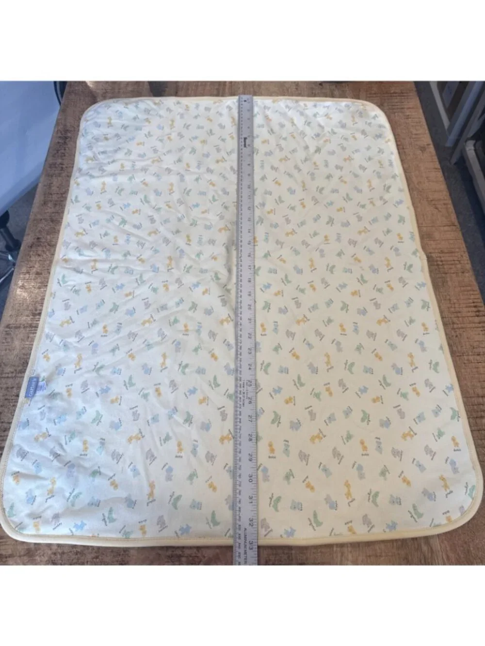 Carters Yellow Giraffe Bee Baby Blanket Animal Reversible Cotton Vintage Lovey